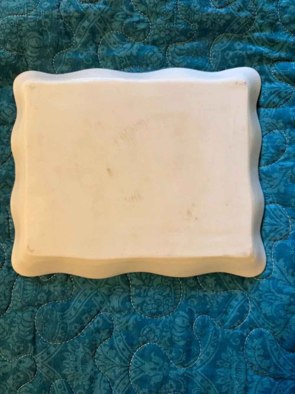 Vintage Covered Cheese Hand-Painted Pinecone Design Dish